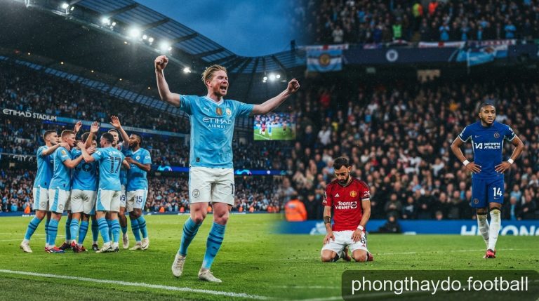 Ngoại hạng Anh 2026/27: Man City độc chiếm ngôi đầu, MU và Chelsea chật vật tìm lại vị thế